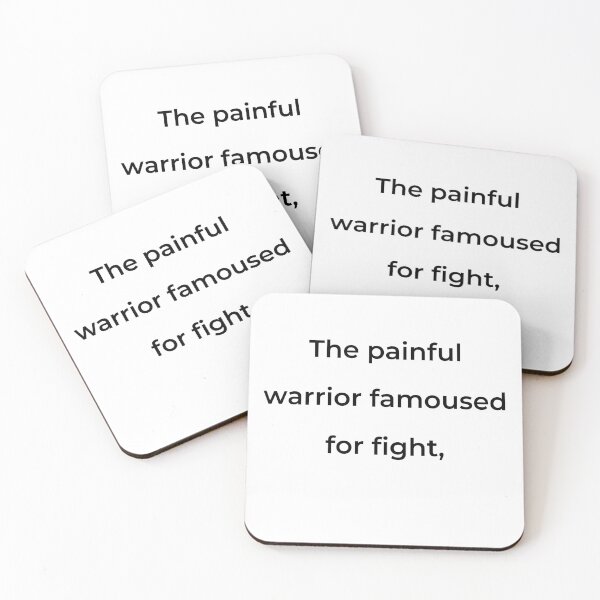 Item preview, "The painful warrior famoused for fight," - print black designed and sold by ariksworld.