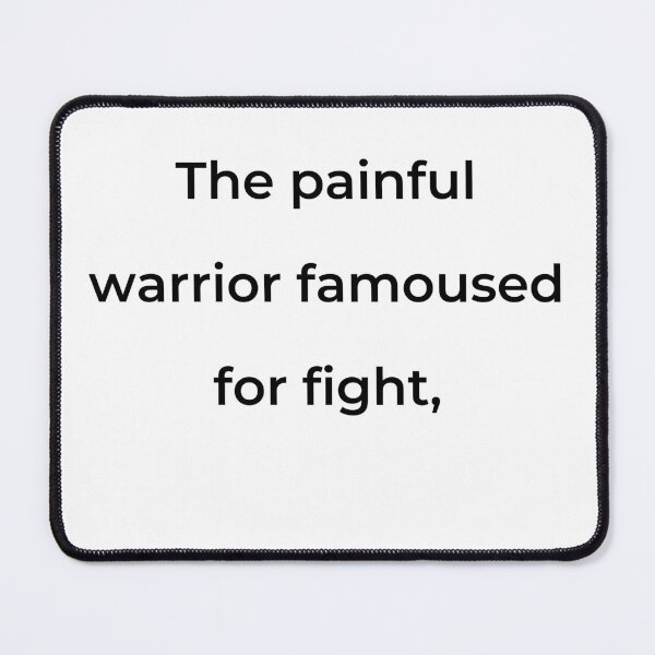 Item preview, "The painful warrior famoused for fight," - print black designed and sold by ariksworld.