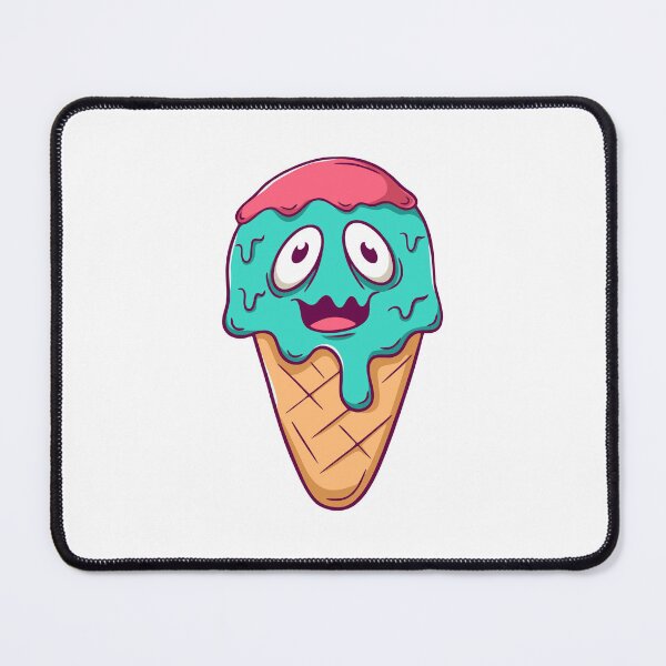Item preview, Teal Melting Ice Cream Cone Monster Face designed and sold by matildampugh.