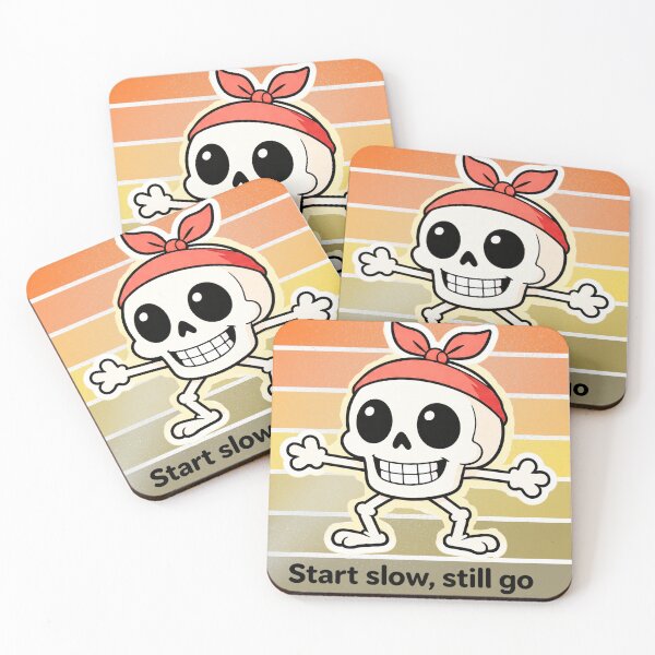 Item preview, Cute Skull BandanaV0.1 – Start Slow Still Go Funny Motivation Cartoon Design designed and sold by Amornrat-POD.