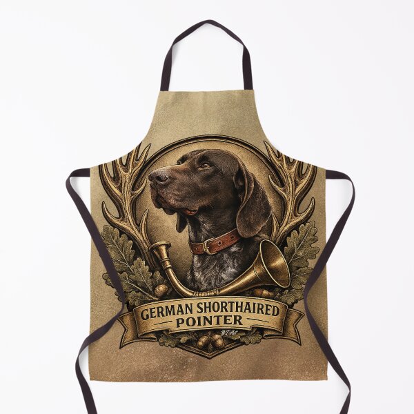 Item preview, German Shorthaired Pointer Logo, Hunting Horn Art designed and sold by TammyHunterArt.