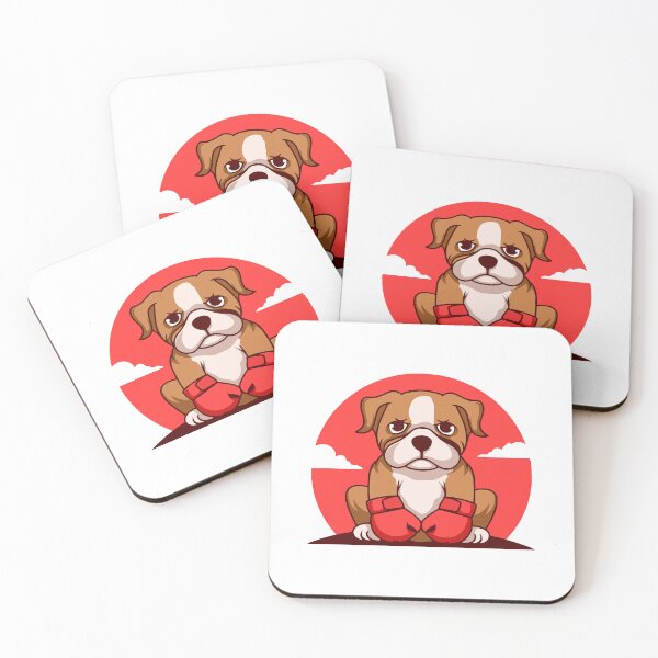 Item preview, Strong Boxing Bulldog Dog with Red Gloves designed and sold by matildampugh.