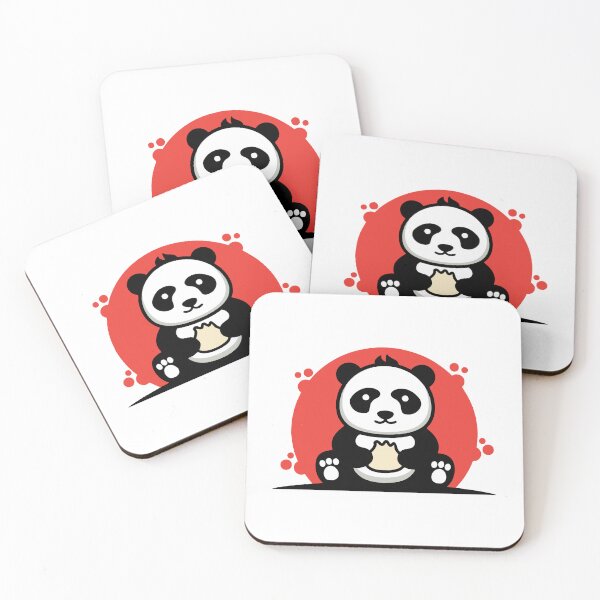 Item preview, Cute Kawaii Panda Eating Steamed Bun designed and sold by matildampugh.