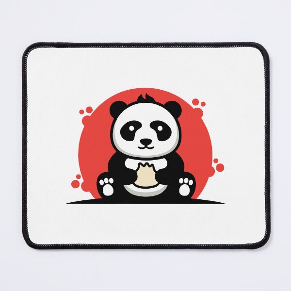 Item preview, Cute Kawaii Panda Eating Steamed Bun designed and sold by matildampugh.