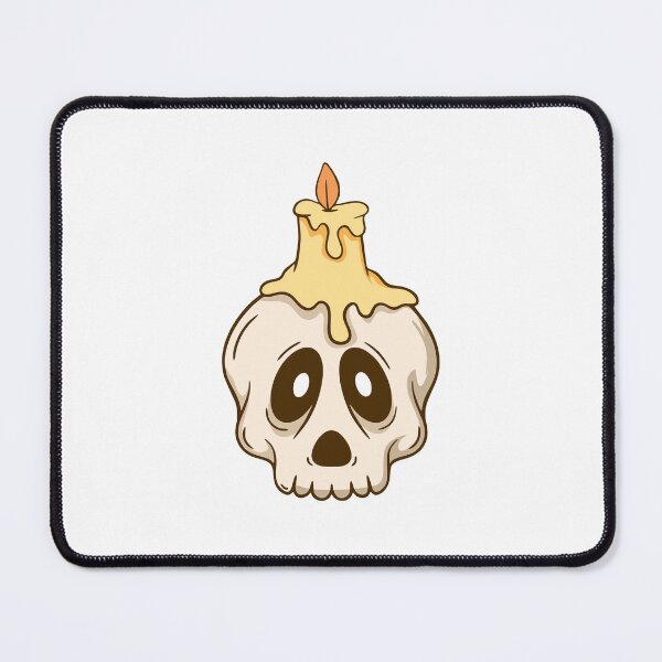 Item preview, Melting Candle Skull Spooky Illustration designed and sold by matildampugh.