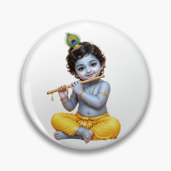Item preview, Cute Little Krishna with Flute designed and sold by PriyankaSonara.