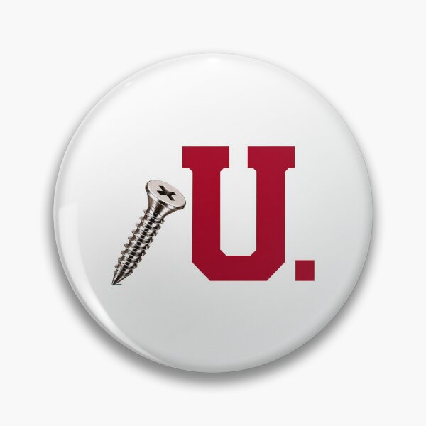 Item preview, SCREW U COLLECTION – Crimson White Collegiate Screw U – CLEAN LOOK designed and sold by WheelieGdArt.