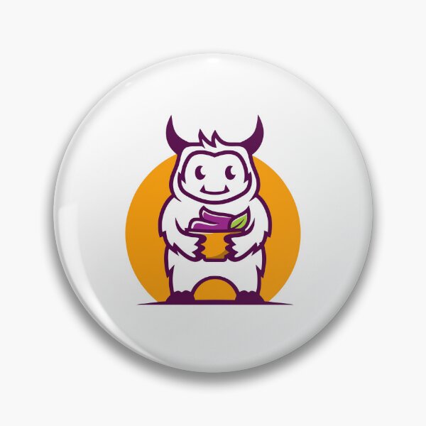 Item preview, Cute White Horned Monster Holding Bowl designed and sold by matildampugh.