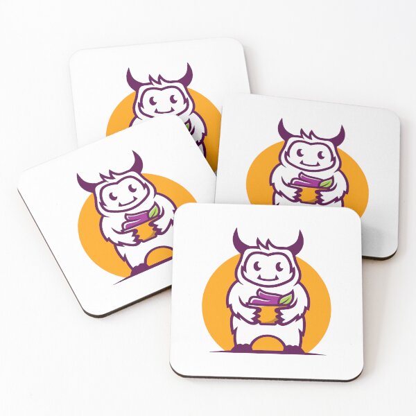 Item preview, Cute White Horned Monster Holding Bowl designed and sold by matildampugh.