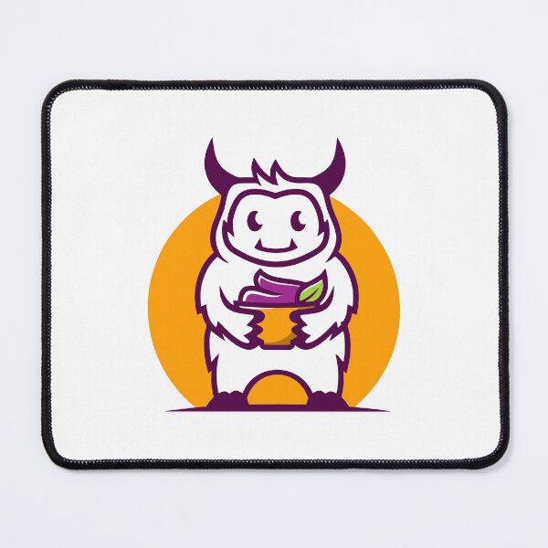 Item preview, Cute White Horned Monster Holding Bowl designed and sold by matildampugh.