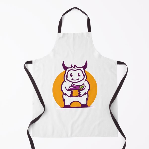 Item preview, Cute White Horned Monster Holding Bowl designed and sold by matildampugh.