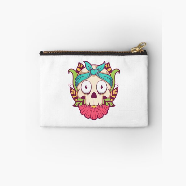 Item preview, Floral Skull with Blue Bandana Art designed and sold by matildampugh.