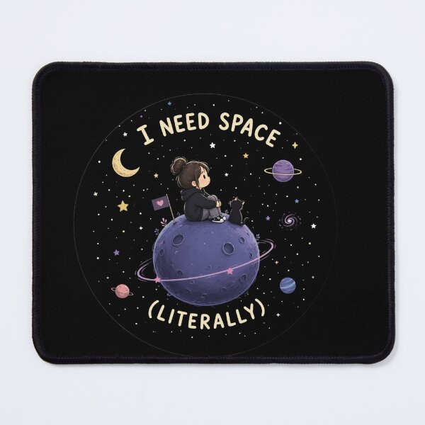 Item preview, I Need Space Literally – Cute Introvert Space Aesthetic Sticker designed and sold by Meiguilin.