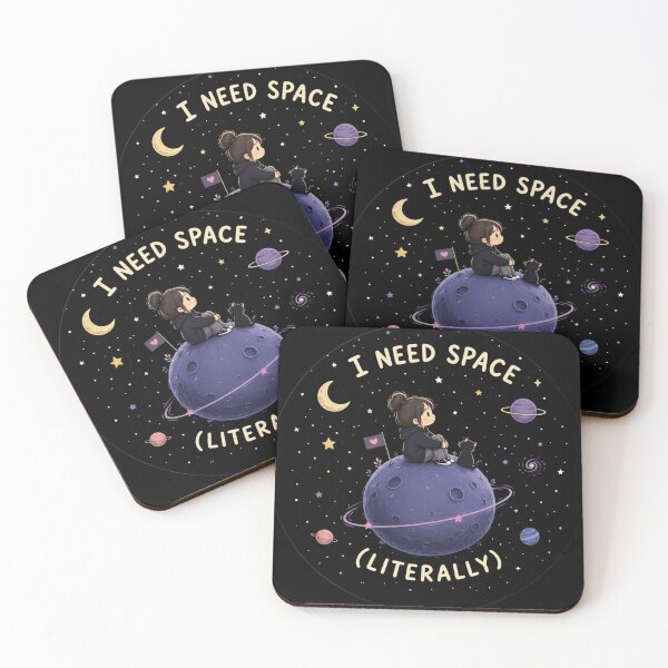 Item preview, I Need Space Literally – Cute Introvert Space Aesthetic Sticker designed and sold by Meiguilin.