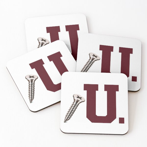 Item preview, SCREW U COLLECTION – Maroon White Collegiate Screw U – CLEAN LOOK designed and sold by WheelieGdArt.