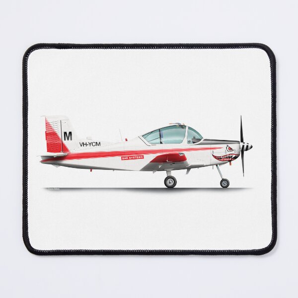 Item preview, PAC CT-4B AIRTRAINER VH-YCM SHARKMOUTH 2019 designed and sold by Grubby Fingers Aircraft Illustration.