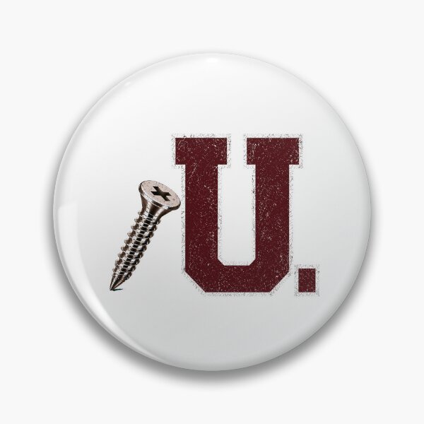 Item preview, SCREW U COLLECTION – Maroon White Collegiate Screw U – WORN LOOK designed and sold by WheelieGdArt.
