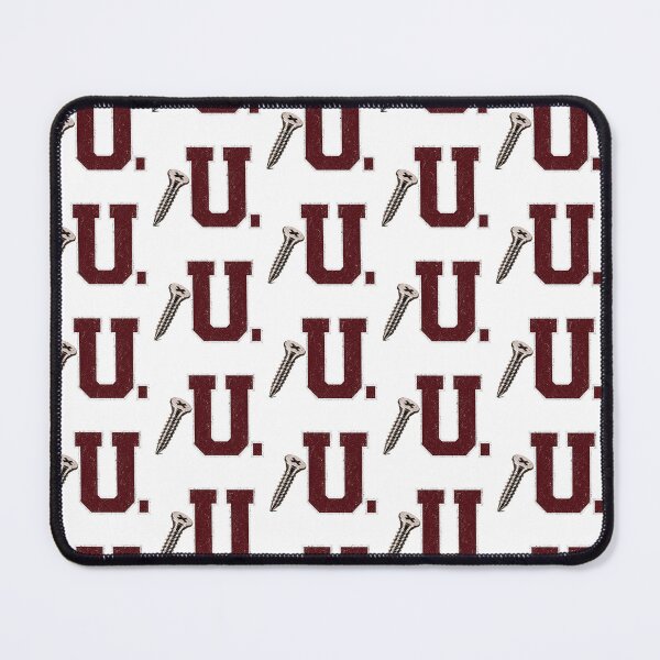 Item preview, SCREW U COLLECTION – Maroon White Collegiate Screw U – WORN LOOK designed and sold by WheelieGdArt.