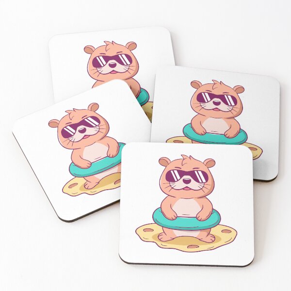 Item preview, Cool Hamster with Sunglasses and Swim Ring designed and sold by matildampugh.