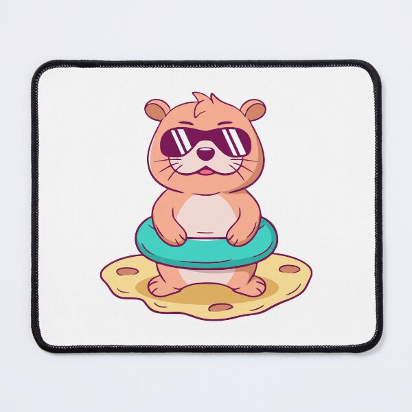 Item preview, Cool Hamster with Sunglasses and Swim Ring designed and sold by matildampugh.
