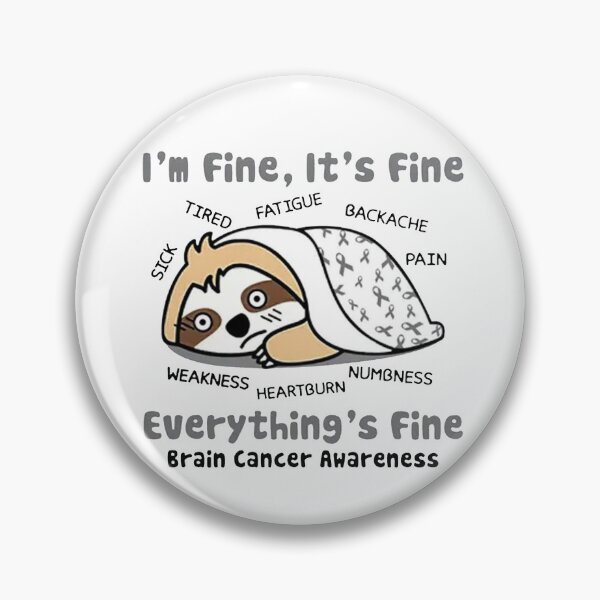 Item preview, Tired Sloth Brain Cancer Awareness designed and sold by ZalcArtStore.