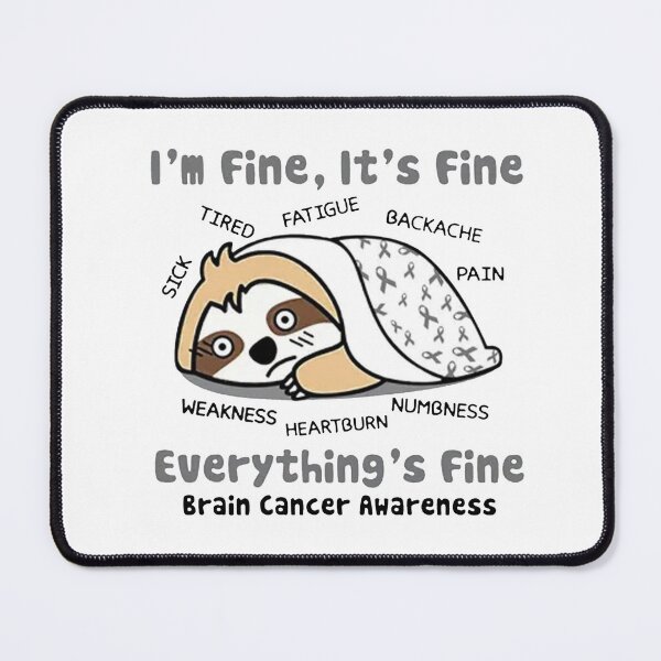 Item preview, Tired Sloth Brain Cancer Awareness designed and sold by ZalcArtStore.