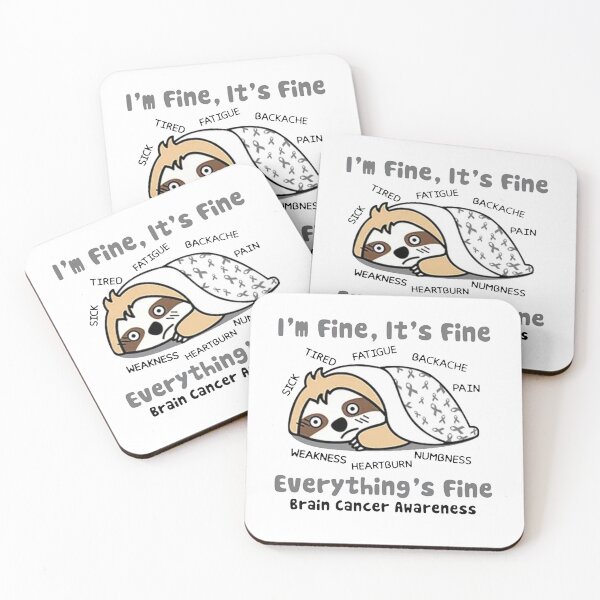 Item preview, Tired Sloth Brain Cancer Awareness designed and sold by ZalcArtStore.