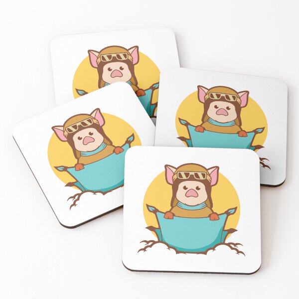 Item preview, Cute Pilot Pig Flying Aviator Character designed and sold by matildampugh.