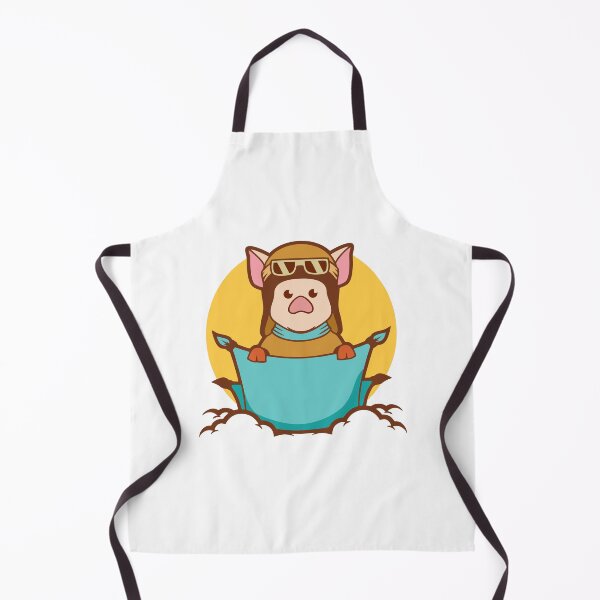 Item preview, Cute Pilot Pig Flying Aviator Character designed and sold by matildampugh.