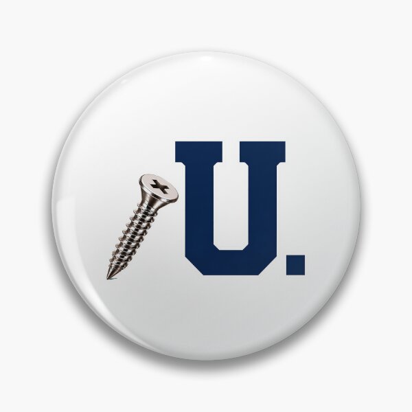 Item preview, SCREW U COLLECTION – Navy White Collegiate Screw U – CLEAN LOOK designed and sold by WheelieGdArt.