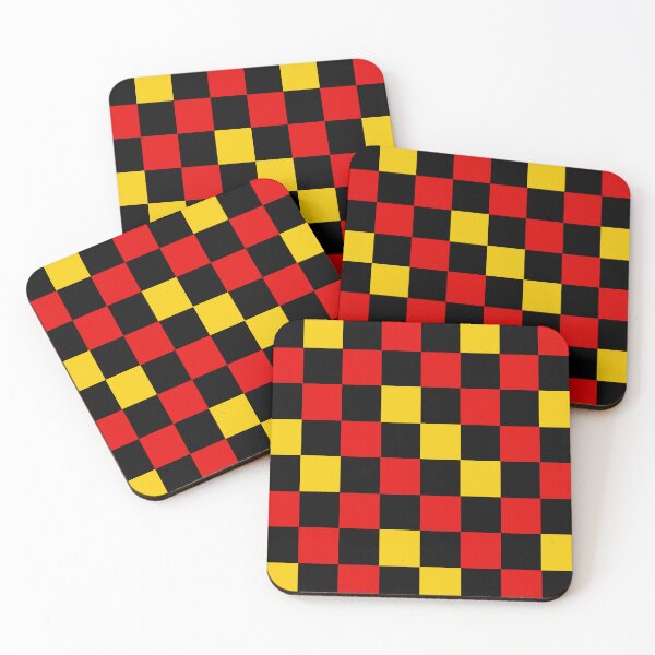 Item preview, Red Black Yellow Checkered Design  designed and sold by PatternTitan.