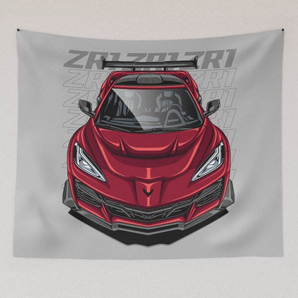 Item preview, Corvette C8 ZR1 (Victory Red) designed and sold by JioojiProject.