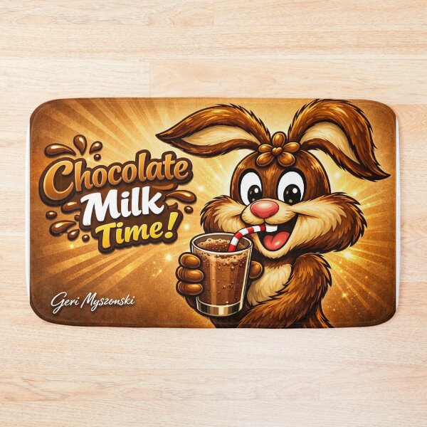 Item preview, Chocolate Milke time Bunny designed and sold by The Art Queen Of Michigan .