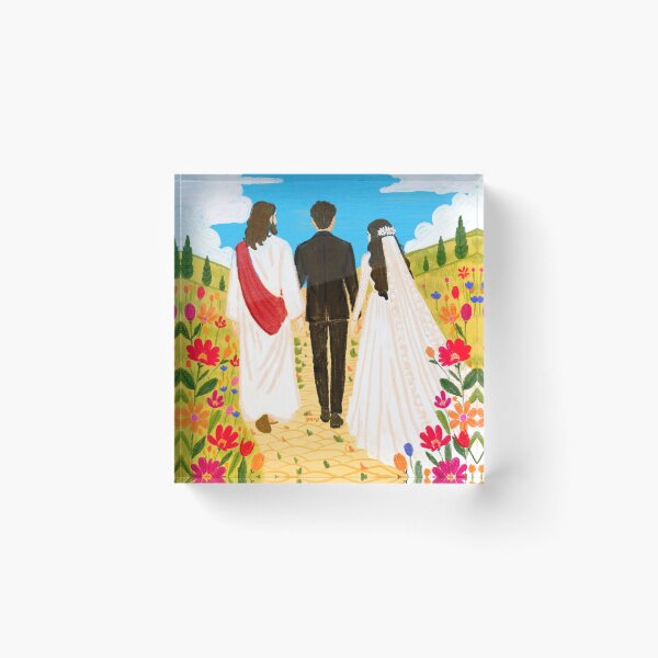 Item preview, Jesus Christ with Newly Wed Couple Digital Illustration designed and sold by NAYANA S KUMAR.