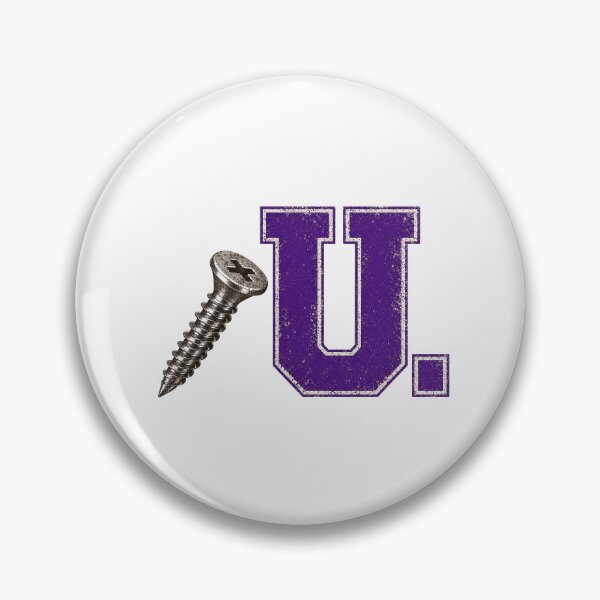 Item preview, SCREW U COLLECTION – Deep Purple Collegiate Screw U – WORN LOOK designed and sold by WheelieGdArt.