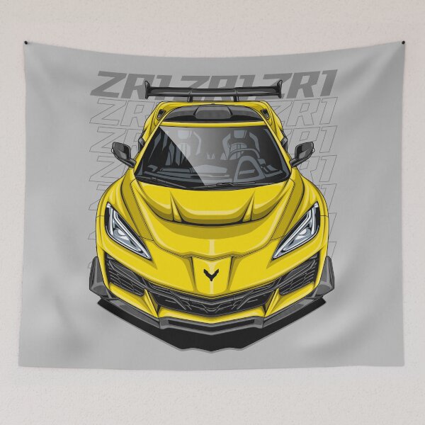 Item preview, Corvette C8 ZR1 (Velocity Yellow) designed and sold by JioojiProject.