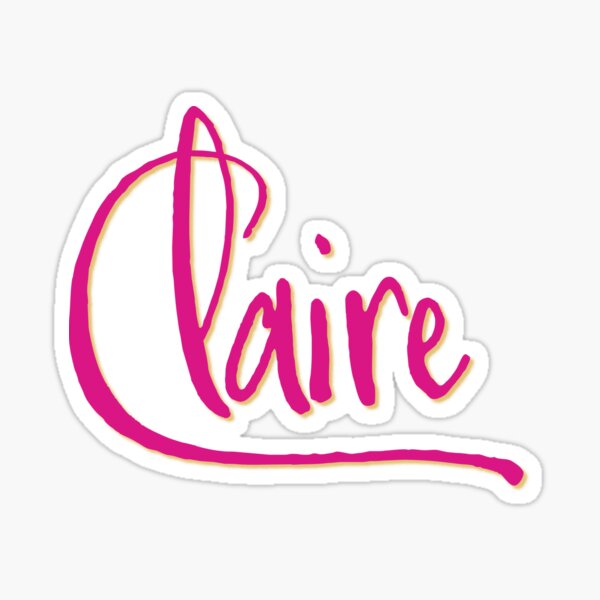 Name Claire Lettering Merch & Gifts for Sale | Redbubble