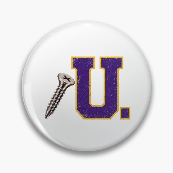 Item preview, SCREW U COLLECTION – Purple Gold Collegiate Screw U – WORN LOOK designed and sold by WheelieGdArt.