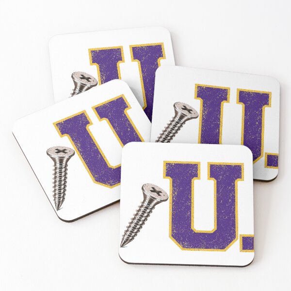 Item preview, SCREW U COLLECTION – Purple Gold Collegiate Screw U – WORN LOOK designed and sold by WheelieGdArt.