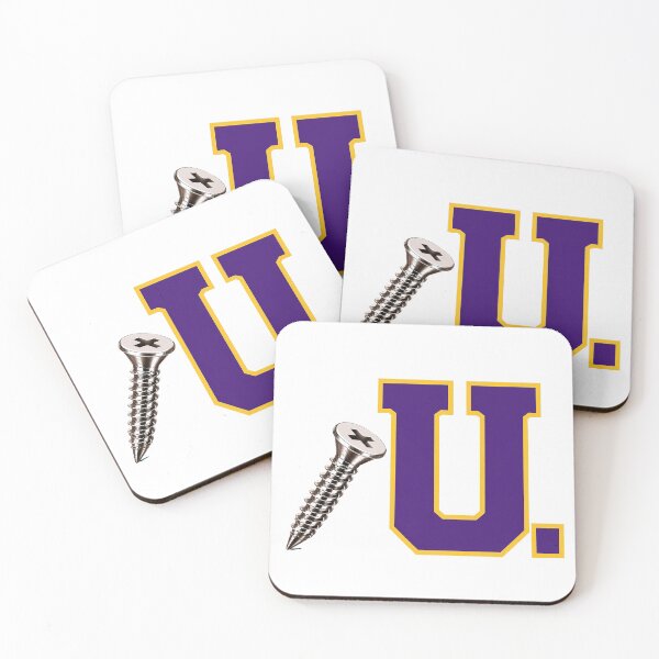 Item preview, SCREW U COLLECTION – Purple Gold Collegiate Screw U – CLEAN LOOK designed and sold by WheelieGdArt.