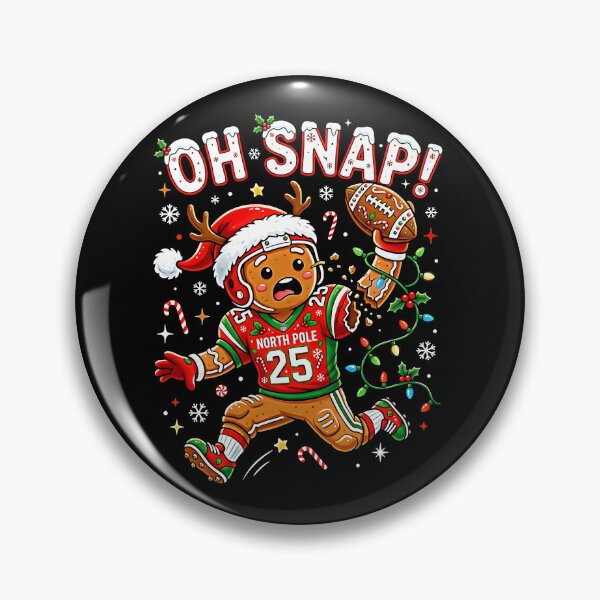 Item preview, Oh Snap Funny Christmas Gingerbread Football  designed and sold by graphixpolash.