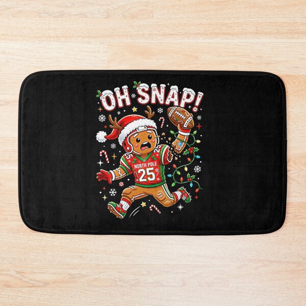 Item preview, Oh Snap Funny Christmas Gingerbread Football  designed and sold by graphixpolash.