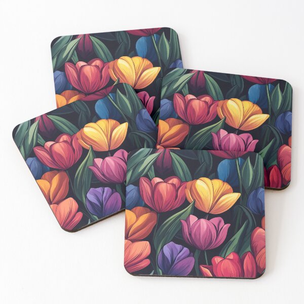 Item preview, Exotic Tulip Motif  - Flower Bouquet Pattern   - Valentine'S Day Gifts designed and sold by RoyalStarsPatts.