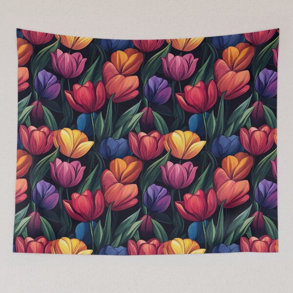 Item preview, Exotic Tulip Motif  - Flower Bouquet Pattern   - Valentine'S Day Gifts designed and sold by RoyalStarsPatts.