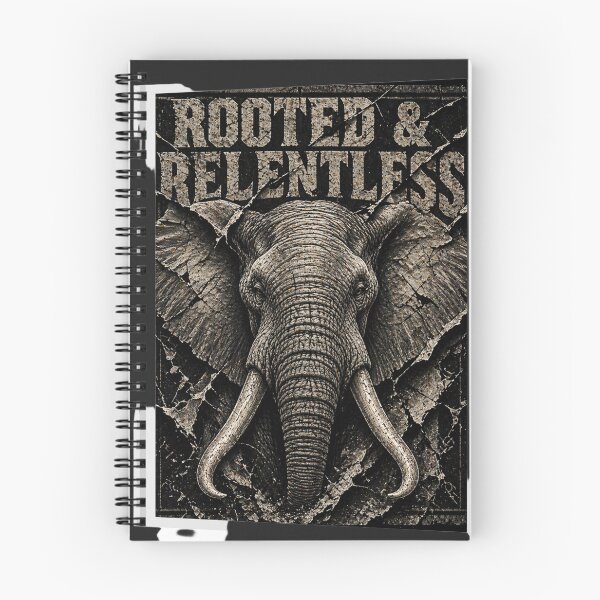Item preview, Founder Rooted Relentless Elephant Industrial Tectonic Art Print designed and sold by SavannaStrikes.