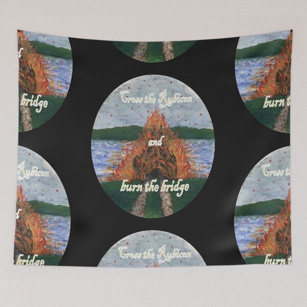 Item preview, Burning bridge over the Rubicon River designed and sold by creaphyl28.