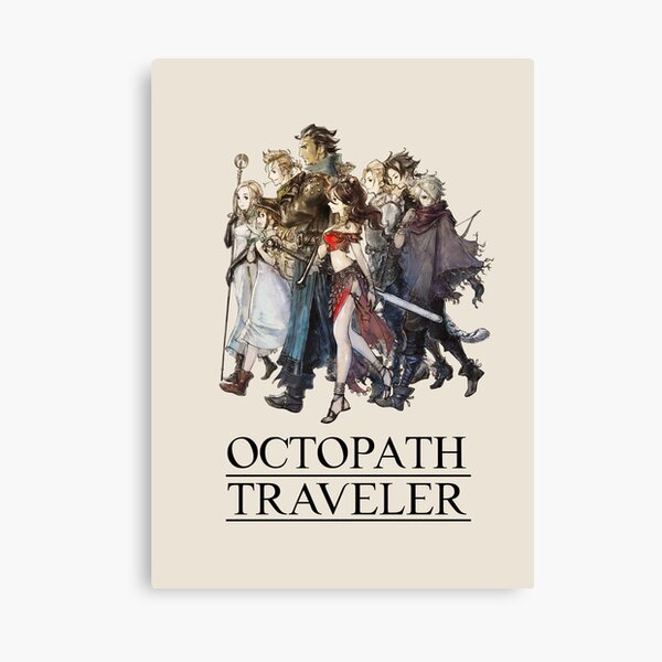 Octopath Traveler® - Travelers Logo (Black) Canvas Print