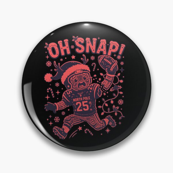 Item preview, Oh Snap Gingerbread Man Football Player North Pole Funny Christmas Sport  designed and sold by graphixpolash.