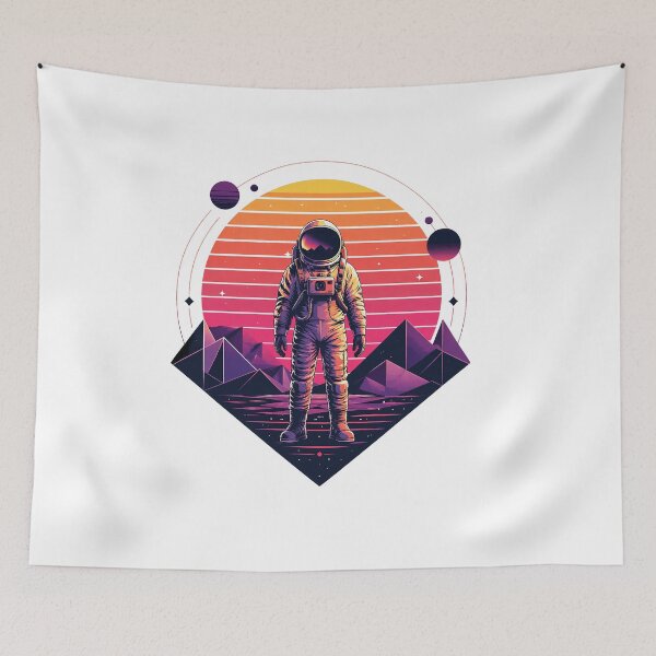 Item preview, Retro Astronaut Neon Sunset designed and sold by fultzkristen.