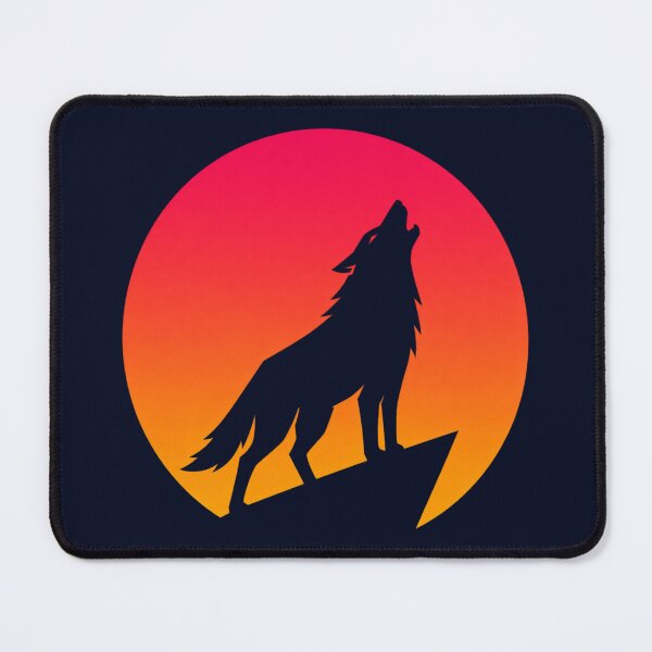 Item preview, Howling Wolf Sunset Silhouette Minimal designed and sold by Creative_Canvas.